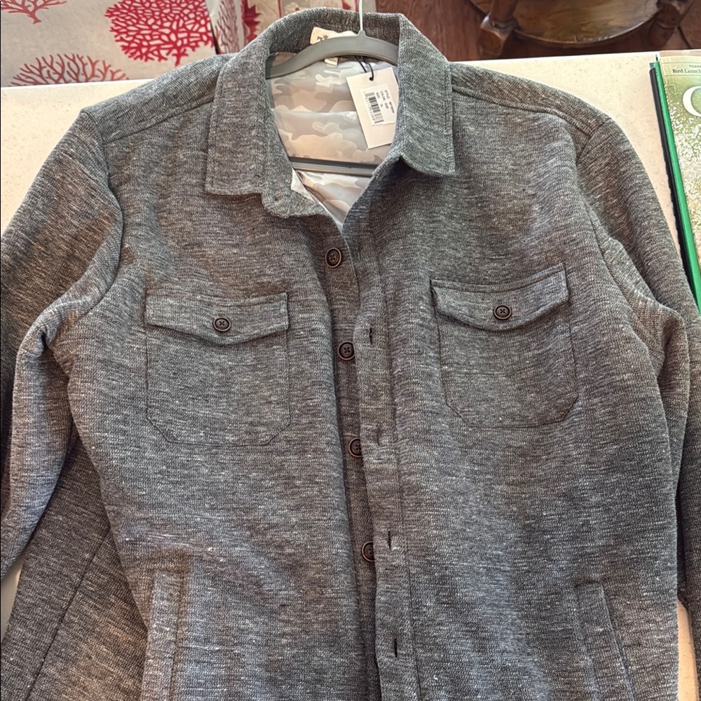 Peter Millar Men's Mountainside Slub Jacket Gray XL